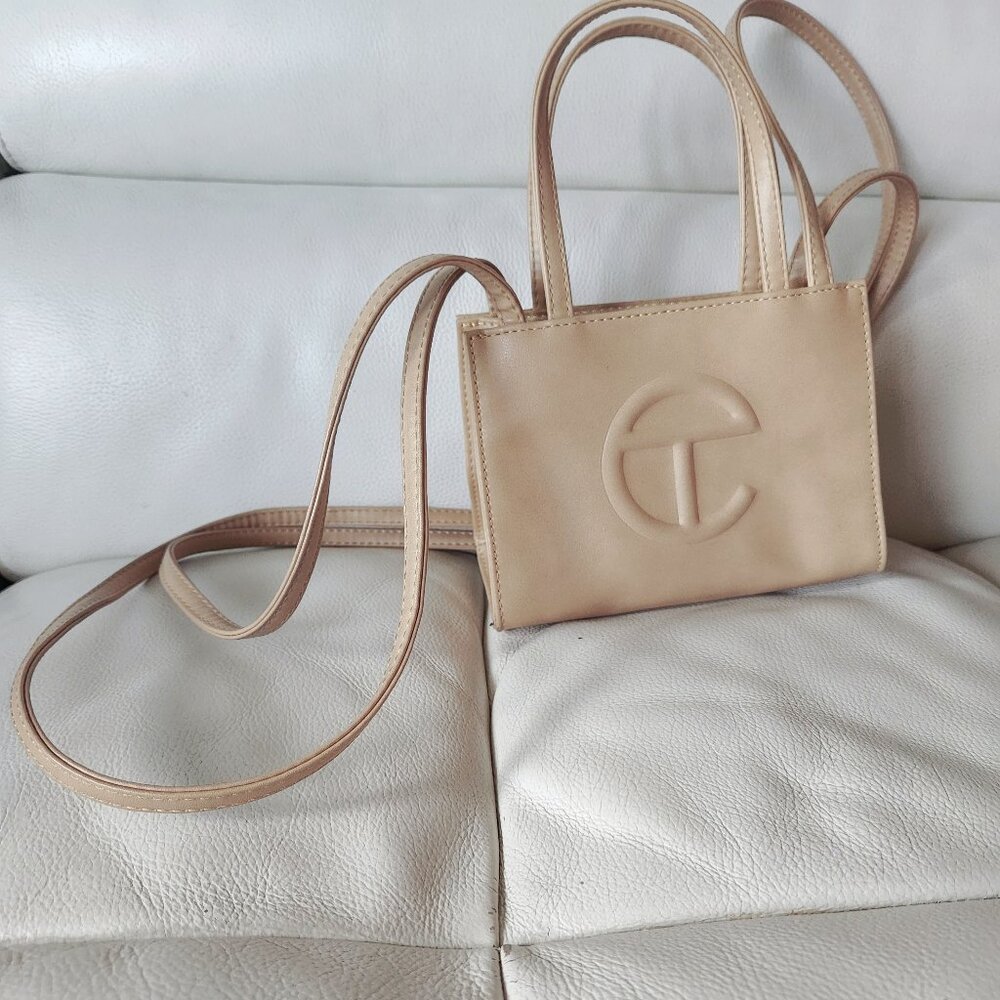 Telfar small bag in cream